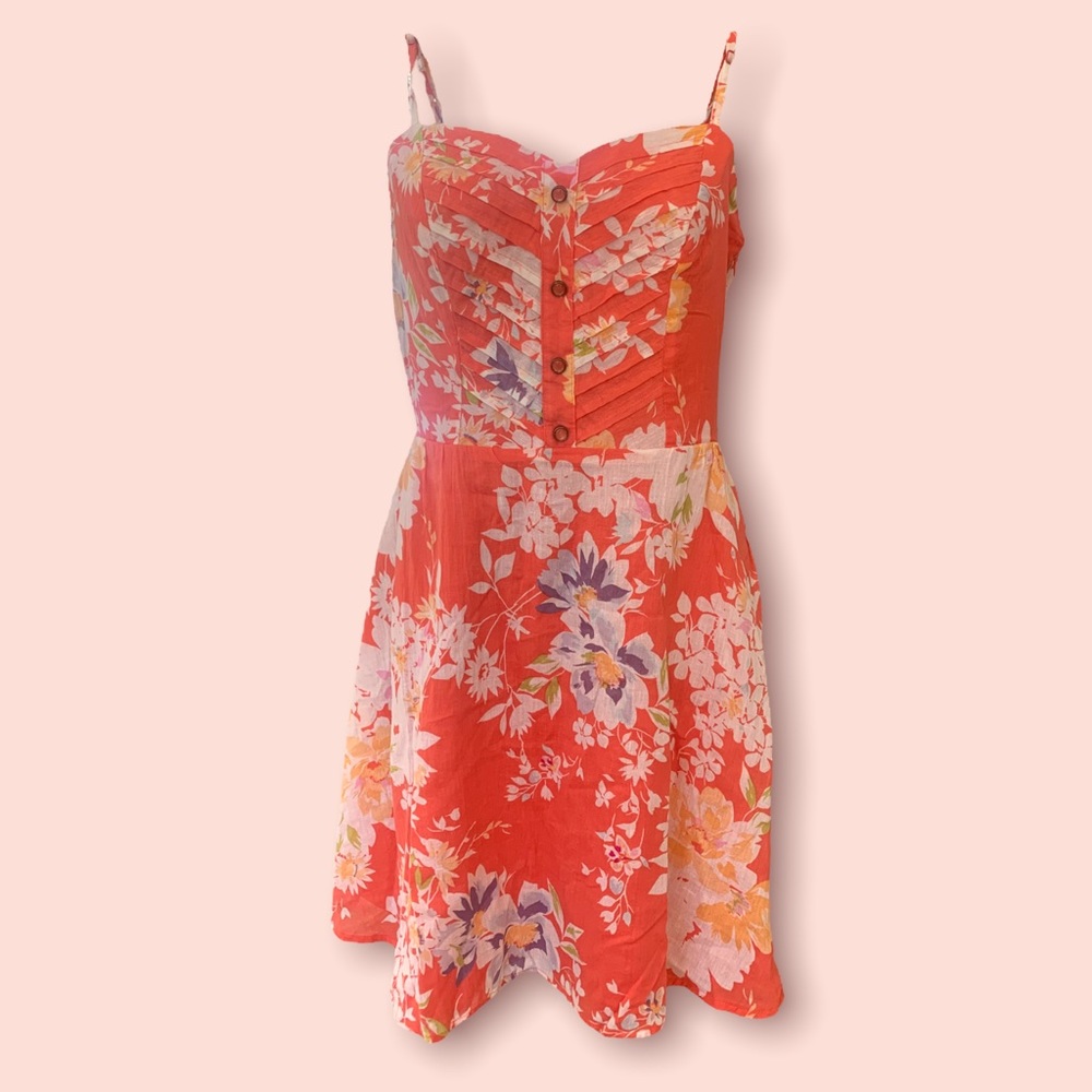 LC Lauren Conrad floral spaghetti strap sundress size 10